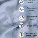 Leaf Bloom Mist Green Printed Shirt – Full Sleeves, Regular Fit | Soft Cotton Casualwear for Men