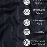 Gray Textured Cotton Shirt – Regular Fit Full Sleeves