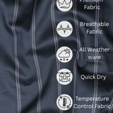 Solid Gray Cotton Shirt – Regular Fit Full Sleeves | Classic Everyday Style