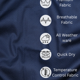 Solid Navy Blue Cotton Shirt – Regular Fit Full Sleeves