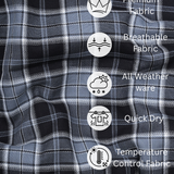 Black & Gray Panel Cotton Shirt – Regular Fit Full Sleeves | Bold Dual-Tone Design