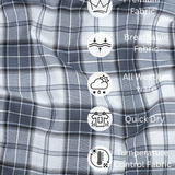 White & Grey Striped Cotton Shirt – Regular Fit Full Sleeves