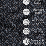 Black Floral Cotton Shirt – Regular Fit Full Sleeves