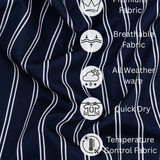 BlueEdge Denim Stripe Shirt – Giza Cotton, Regular Fit, Full Sleeves | Men’s Smart Striped Shirt for Casual & Office