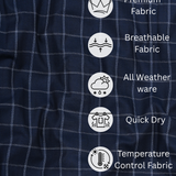 Navy Blue Cotton Shirt – Regular Fit Full Sleeves