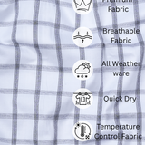 White Striped Cotton Shirt – Regular Fit Full Sleeves