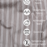 Beige Striped Cotton Shirt – Regular Fit Full Sleeves
