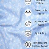 Sky Floral Cotton Shirt – Regular Fit Full Sleeves