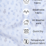 White Floral Cotton Shirt – Regular Fit Full Sleeves