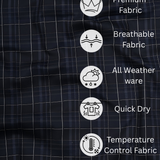 Black Textured Cotton Shirt – Regular Fit Full Sleeves