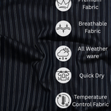 Midnight Stripes – Black & White Cotton Shirt