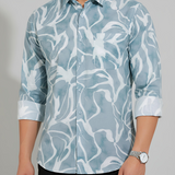 MistMint Pastel Green Club Shirt – Viscon Nylon Blend, Regular Fit, Full Sleeves | Soft Party-Ready Men’s Shirt