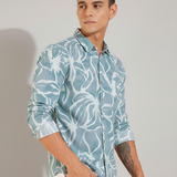 MistMint Pastel Green Club Shirt – Viscon Nylon Blend, Regular Fit, Full Sleeves | Soft Party-Ready Men’s Shirt