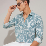 MistMint Pastel Green Club Shirt – Viscon Nylon Blend, Regular Fit, Full Sleeves | Soft Party-Ready Men’s Shirt