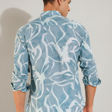 MistMint Pastel Green Club Shirt – Viscon Nylon Blend, Regular Fit, Full Sleeves | Soft Party-Ready Men’s Shirt