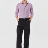 AlpineBlush Mountain Pink Shirt – Giza Cotton, Regular Fit, Full Sleeves | Soft Solid Shirt for Men