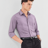 AlpineBlush Mountain Pink Shirt – Giza Cotton, Regular Fit, Full Sleeves | Soft Solid Shirt for Men