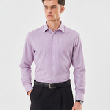 AlpineBlush Mountain Pink Shirt – Giza Cotton, Regular Fit, Full Sleeves | Soft Solid Shirt for Men