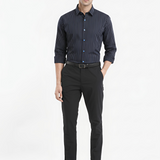 Midnight Stripes – Black & White Cotton Shirt