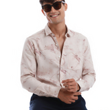 Rose Quartz Light Pink Nylon-Viscose Shirt for Men – Premium Regular Fit, Solid Color, Full Sleeves, Soft Lightweight Fabric for Smart Casual Wear