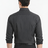 Midnight Stripes – Black & White Cotton Shirt
