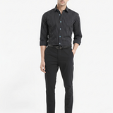 Midnight Stripes – Black & White Cotton Shirt