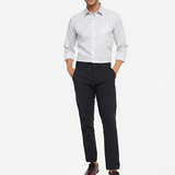 Gray Floral Print Cotton Shirt Full Sleeve  Regular Fit Shirt