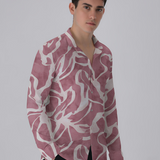 Raspberry Pink Clubwear Shirt for Men – Glossy Viscon Nylon Blend, Full Sleeves, Regular Fit | Bold Party-Ready Style
