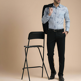 Leaf Bloom Mist Green Printed Shirt – Full Sleeves, Regular Fit | Soft Cotton Casualwear for Men