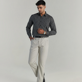 Solid Black Cotton Shirt – Regular Fit Full Sleeves | Classic Minimal Style