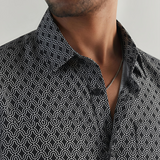 Solid Black Cotton Shirt – Regular Fit Full Sleeves | Classic Minimal Style