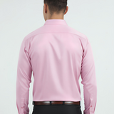 Solid Pink Cotton Shirt – Regular Fit Full Sleeves