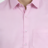 Solid Pink Cotton Shirt – Regular Fit Full Sleeves
