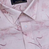 Rose Quartz Light Pink Nylon-Viscose Shirt for Men – Premium Regular Fit, Solid Color, Full Sleeves, Soft Lightweight Fabric for Smart Casual Wear