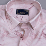 Rose Quartz Light Pink Nylon-Viscose Shirt for Men – Premium Regular Fit, Solid Color, Full Sleeves, Soft Lightweight Fabric for Smart Casual Wear