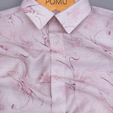Rose Quartz Light Pink Nylon-Viscose Shirt for Men – Premium Regular Fit, Solid Color, Full Sleeves, Soft Lightweight Fabric for Smart Casual Wear