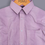 AlpineBlush Mountain Pink Shirt – Giza Cotton, Regular Fit, Full Sleeves | Soft Solid Shirt for Men