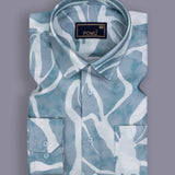 MistMint Pastel Green Club Shirt – Viscon Nylon Blend, Regular Fit, Full Sleeves | Soft Party-Ready Men’s Shirt