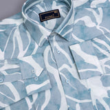 MistMint Pastel Green Club Shirt – Viscon Nylon Blend, Regular Fit, Full Sleeves | Soft Party-Ready Men’s Shirt