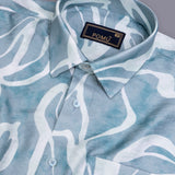MistMint Pastel Green Club Shirt – Viscon Nylon Blend, Regular Fit, Full Sleeves | Soft Party-Ready Men’s Shirt