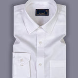 RoyalWhite Giza Cotton Shirt – Premium Breathable Fabric, Temperature-Control, Half Sleeves, Cuban Collar | Classic White Shirt for Men