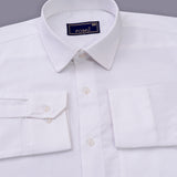 RoyalWhite Giza Cotton Shirt – Premium Breathable Fabric, Temperature-Control, Half Sleeves, Cuban Collar | Classic White Shirt for Men