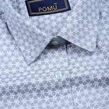 Gray Floral Cotton Shirt – Regular Fit